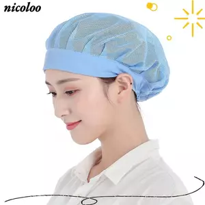Mũ nấu ăn NICOLOO, Dịch vụ thực phẩm Kèm mũ đầu bếp tóc, Nồi làm việc Băng đô lưới tóc Nấu ăn Mũ vệ sinh Căng tin