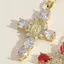 Mùa Thu 2025 Phong Cách Mới Chữ Thập Thép Titan Vòng Cổ Thời Trang Kẻ Sọc Tinh Tế Zircon Đồng Mặt Dây Chuyền Thép Titan Dây Chuyền Trang Sức 2026-6-26