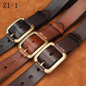 Thắt lưng da thật nam 20516 / Da bò lớp đầu tiên / Chiều rộng 3,8cm / Hợp kim kẽm Retro Khóa chốt Nhật Bản / Cảm giác cao cấp đơn giản thông thường / Phụ kiện thay thế thắt lưng quần thông thường cho nam