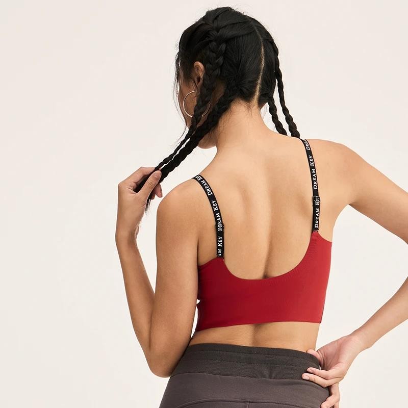 Một Mảnh Thể Thao Liền Mạch Nữ Chạy Bộ Dây Mỏng Chống Sốc Lưng Đẹp