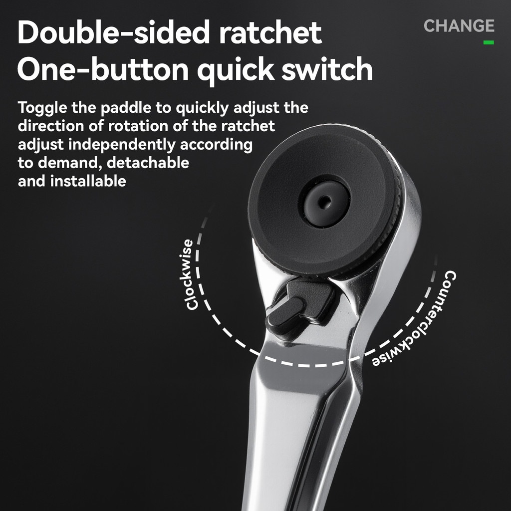 ROCKBROS Bộ Cờ Lê Ratchet 12 Chiếc Hợp Kim Nhôm Di Động Hai Chiều Ratchet Đi Xe Đạp Bộ Dụng Cụ Sửa Chữa