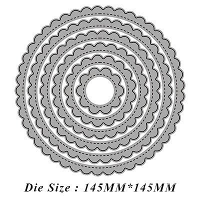 4 Loại Sóng Cơ Bản Khung Cắt Thép Carbon Khuôn DIY Giấy Thủ Công Dập Nổi Khắc Mẫu Sổ Lưu Niệm Album Ảnh Thiệp Chúc Mừng Cắt Chết