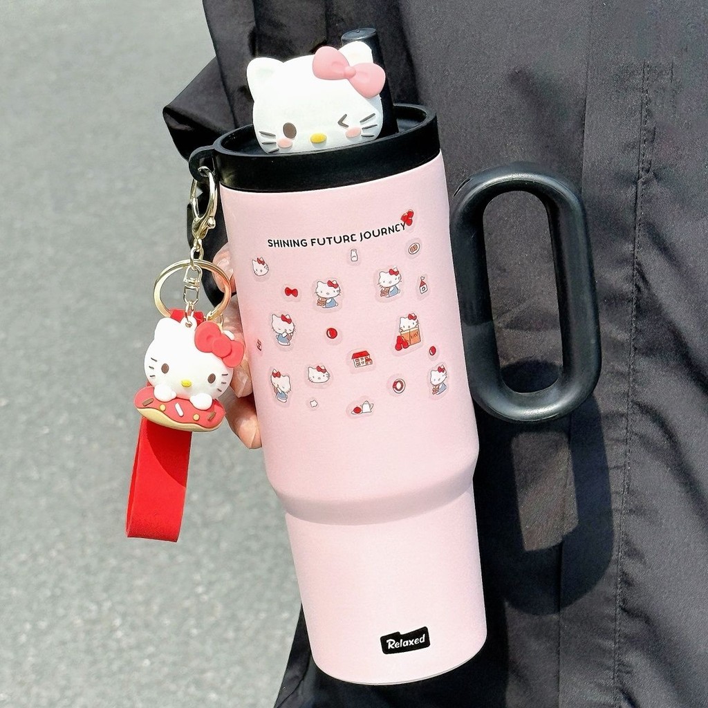 Sanrio Kuromi Bình Giữ Nhiệt Cinnamoroll Sippy Cốc Nước Giai Điệu Bình Chân Không Kawaii Thép Không Gỉ Công Suất Cao Cách Nhiệt Cốc