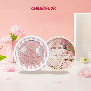 CHEERFLOR Baby Angel Phong cách Hàn Quốc sưng tông màu Bột làm dịu trang điểm và chải lông khỏa thân Phấn má hồng Màu sắc tinh tế tự nhiên Bột làm sáng da