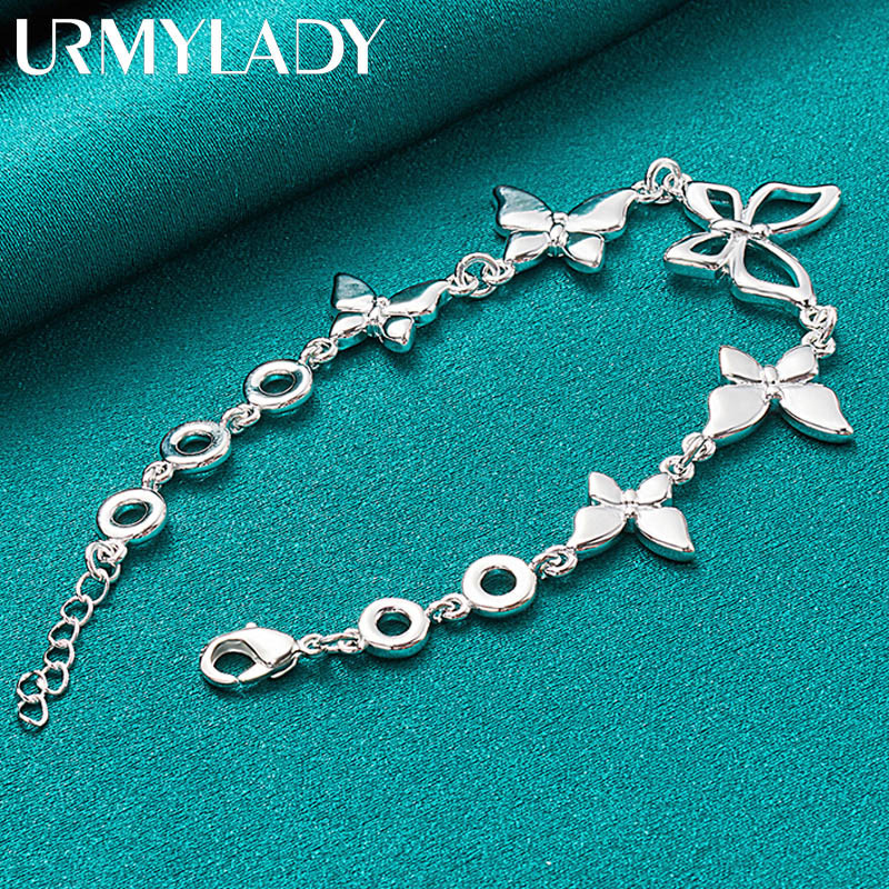 URMYLADY Dây Chuyền Vòng Tay Bạc 925 Phong Cách Bướm Quyến Rũ - Trang Sức Cưới Thời Trang
