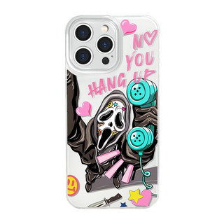 Bộ xương treo Ốp lưng hoạt hình minh họa cho iPhone 16 15 14 13 12 11 Pro Max XR X XS 7 8 Plus SE2