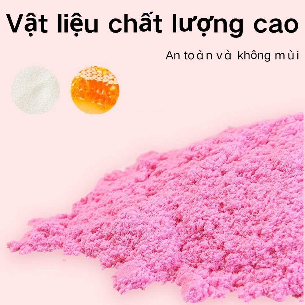 Kinetic Motion Sand Playset with Molds Inflatable Safe Non-toxic Space Sand Toys for Kids