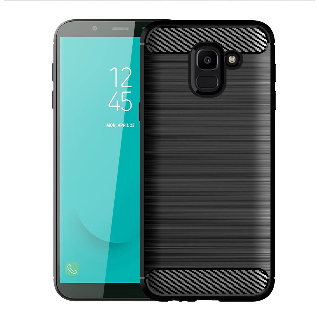 TPU Dễ Thương Samsung Galaxy J6 2018 Vỏ Giáp Sợi Carbon Mềm Silicon Ốp điện thoại Samsung J62018
