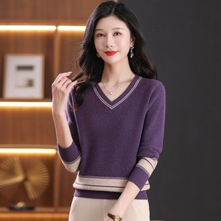 Áo len dệt kim nữ dáng rộng mỏng nhẹ, phiên bản Hàn Quốc, thoải mái mặc hàng ngày