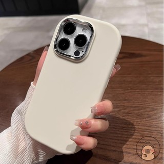 Tương Thích Cho Realme GT7 Pro GT6 GT3 Neo 6 SE 5 2T V50 V23 V20 V13 V11 V11S V1 GT Master Q3 Pro Carnival Neo7 Vỏ Điện Thoại Hình Bầu Dục Mạ Tròn Vỏ Màu Trơn
