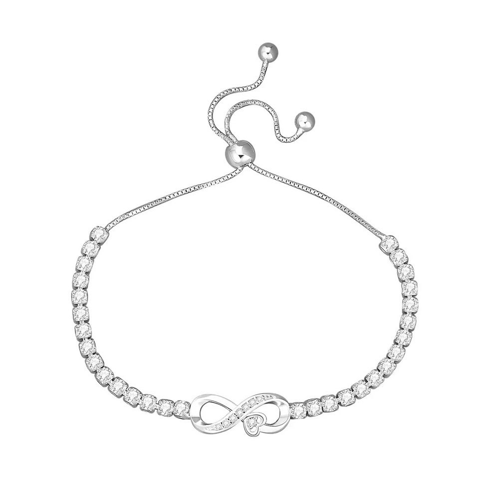 Vòng tay zircon La Mã đơn giản dễ điều chỉnh