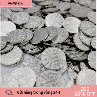 Thẻ Xu Máy Game Trò Chơi Mới 100%, 1 bộ 10 cái, Đường Kính 25mm, Trọng Lượng 5,5g, Chất Liệu Thép Không Gỉ Bền Bỉ, Chính