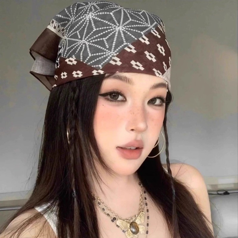 Thu Đông Retro Thời Trang Nâu Turban 2026 Phong Cách Mới Turban Nữ
