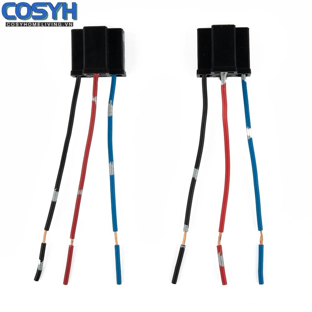 <cosyh>Ultra Durable H4 3 Pin Headlight Connector Plug Socket with Copper Core Material