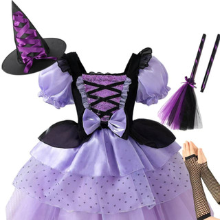 Váy trẻ em cho bé gái - Váy trang trọng công chúa Halloween sang trọng phong cách Gothic mùa hè (3Year ~ 7Year)