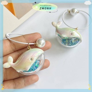 ZMONH Cá Voi Dễ Thương Cá Heo Móc Khóa Động Vật Biển Búp Bê Móc Khóa Phụ Kiện Xe Hơi Dành Cho Nam Nữ Cặp Đôi Túi Trang Sức