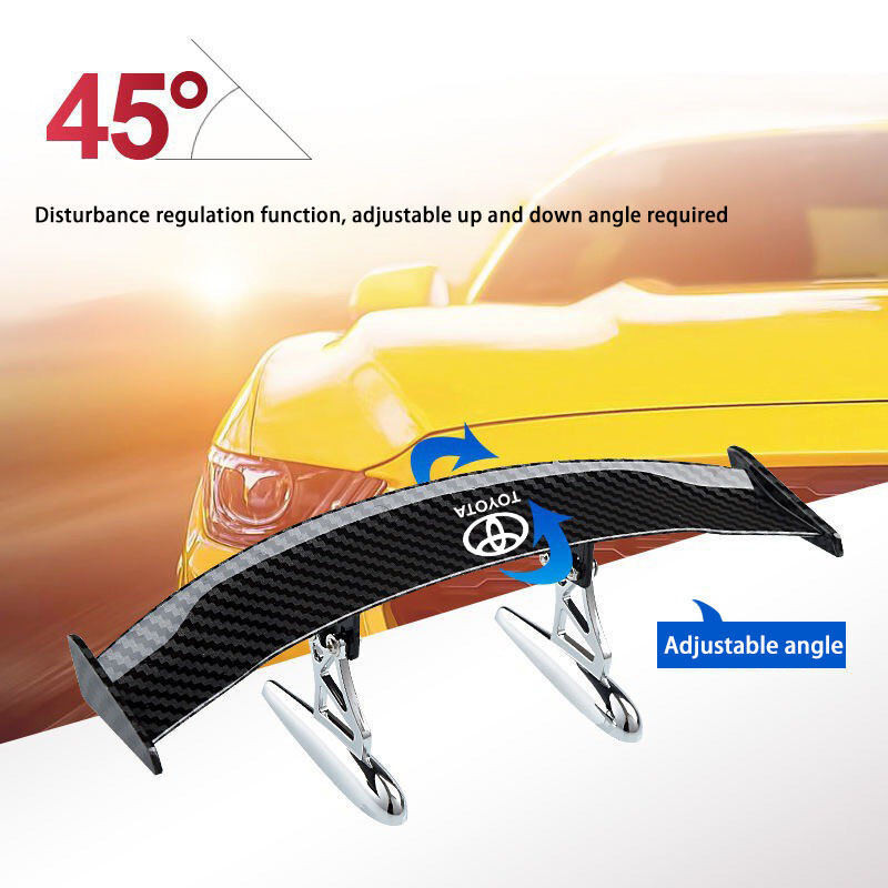 Toyota Vios Chúc Hilux Yaris Rush GR Innova Veloz Fortuner Alphard Altis Camry Harrier Xe Mini Đuôi Cánh Sợi Carbon Nhìn Mini Sửa Đổi Cánh Đuôi Mô Hình Cánh lướt gió phía sau tự động