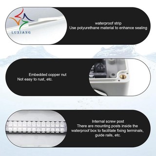 [luxiang.vn] 1 Hộp Nối Chống Thấm Nước IP66 Nhựa Trắng Đường Kính Dây 4-8 mm