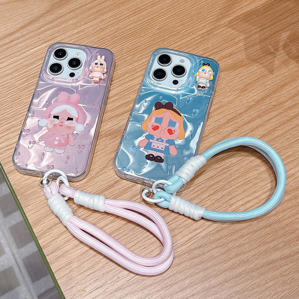 Ốp điện thoại Acrylic gợn sóng khóc cho bé + cho iPhone 17ProMax 16 15 14 13 12 11 Vỏ bảo vệ chống sốc