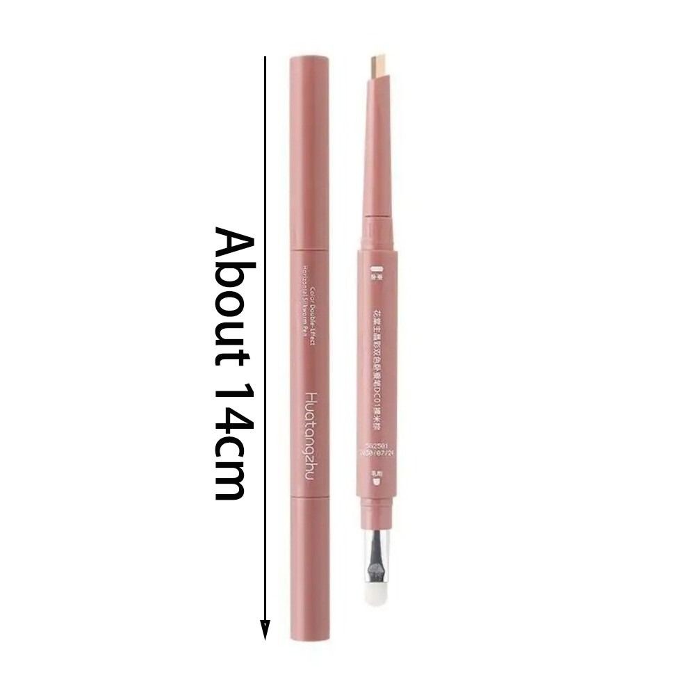 Bút trang điểm nổi bật YOKEY, hai đầu có bàn chải Bút chì tằm nằm, Dụng cụ trang điểm mắt Mulitfuntional Eye Brightener Makeup Stick
