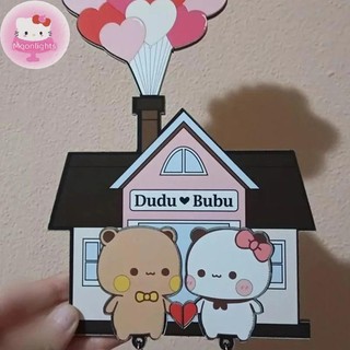 Moonlights Treo Chìa Khóa Tường Panda Bubu Và Dudu Acrylic Móc Khóa Móc Khóa Hoạt Hình Ba Lô Charm Móc Khóa Mặt Dây Chuyền Phụ Kiện Cặp Đôi Quà Tặng EN
