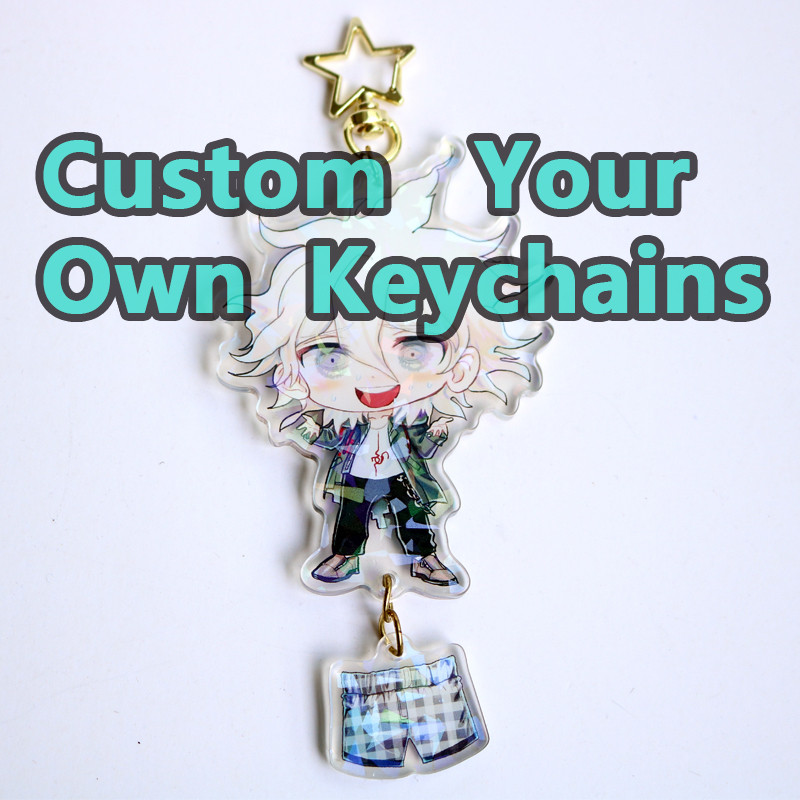 Custom Keychains Cartoon Llavero Key Chain Photo Customized Anime ...