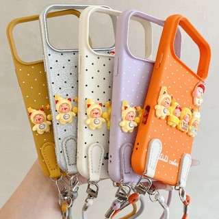 Phim hoạt hình dễ thương 3D Starman Doll Wave Point Da mềm Wrsit Dây đeo điện thoại cho iPhone 17Promax 17Air 16Promax 11 12 13 14 15 Pro Max Vỏ di động chống sốc