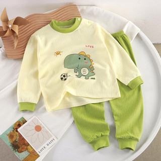(3m-8Yrs) Bộ đồ lót trẻ em in hình ngọt ngào - Bộ đồ ngủ giữ nhiệt 100% Cotton mềm mại, Quần áo gia đình mùa xuân / mùa thu ấm cúng cho trẻ mới biết đi