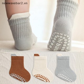[Mới] 3 Đôi Tất Cotton Trẻ Em Màu Sắc Dễ Thương Bé Trai Và Bé Gái Thoải Mái Thoáng Khí Cho Bé Sàn Chống Trơn Trượt.