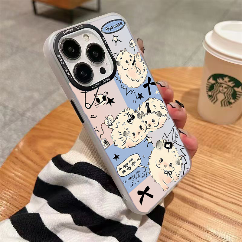Ốp Lưng iPhone Hình Nhím Con Dễ Thương - Tương Thích 16/15/14/13/12/11 Pro Max, XS Max, X
