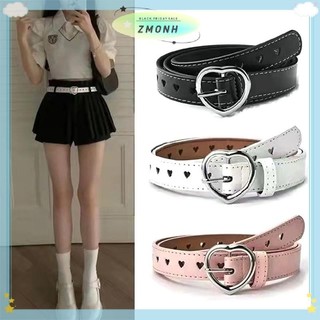 ZMONH Nữ Da Rỗng Ra Trái Tim Yêu Nữ Thắt Lưng Quần Pin Khóa Da Nữ Vintage Thắt Lưng