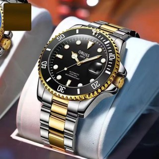 Đồng Hồ Nam Thời Trang ORUSS Dây Titan Không Gỉ Mạ Vàng Sang Trọng, Mặt Kính Cường Lực, Máy Quartz Cao Cấp - DH92