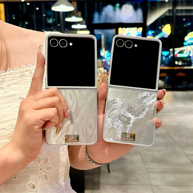Slim Gradient Màu Kẹo Mềm Vòng Khóa Ốp lưng Samsung Galaxy Z Flip 7 Z Flip 6 Z Flip 5 Z Flip 4 Z Flip 3 Ốp Lưng Cứng Chống Sốc