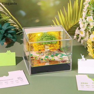 EGN Music Time Piece Lịch 2026 Lịch Để Bàn Có Đèn LED 3D Lịch Xé Khắc Giấy Nghệ Thuật Miếng Lót Notepad Quà Tặng Giáng Sinh Trang Trí Máy Tính Để Bàn N