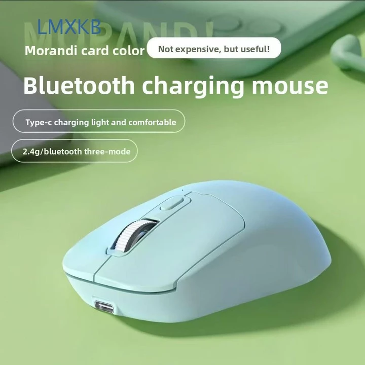 Chuột không dây máy tính xách tay LMXKB, Chuột không dây im lặng 2.4G chế độ kép, Chuột không dây quang di động Tắt tiếng Chuột tiện dụng có thể sạc lại Văn phòng