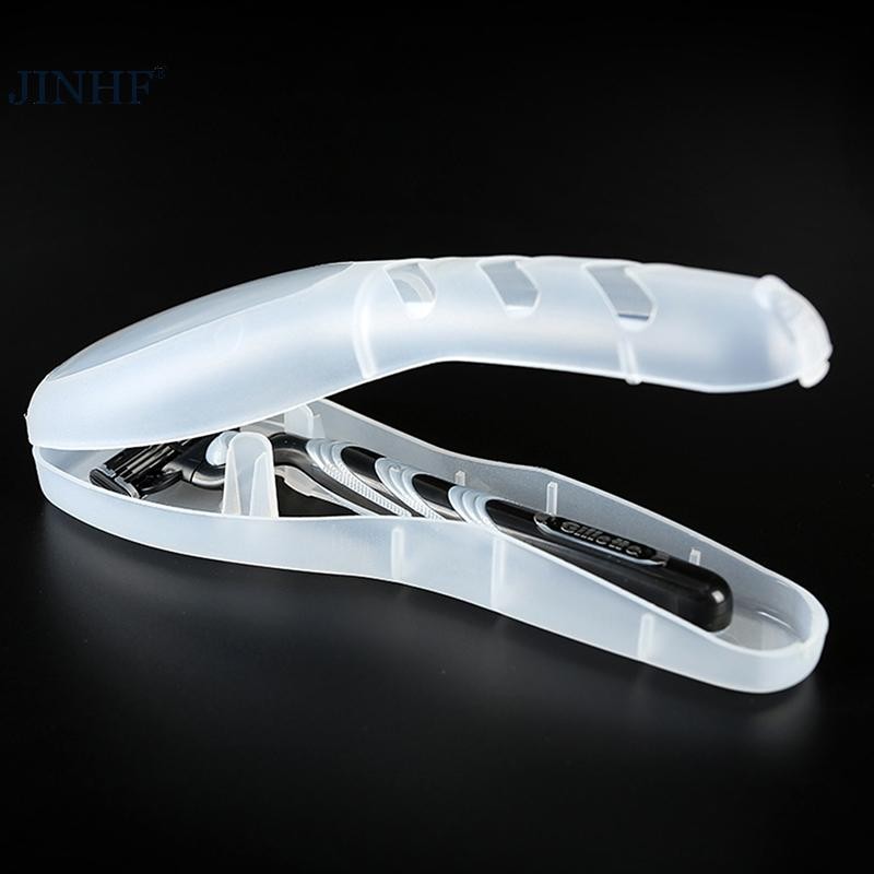 JINHF Nam Máy Cạo Râu Nhựa Trong Suốt Du Lịch Bảo Quản, Dao Cạo Hộp Đựng Chất Lượng Cao