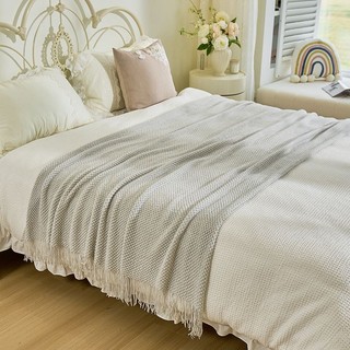 Phong Cách Bắc Âu Chăn Khăn Đa Năng Dùng Cho Đầu Giường, Sofa, Văn Phòng, Ngủ, Điều Hòa, Có Tua Rua