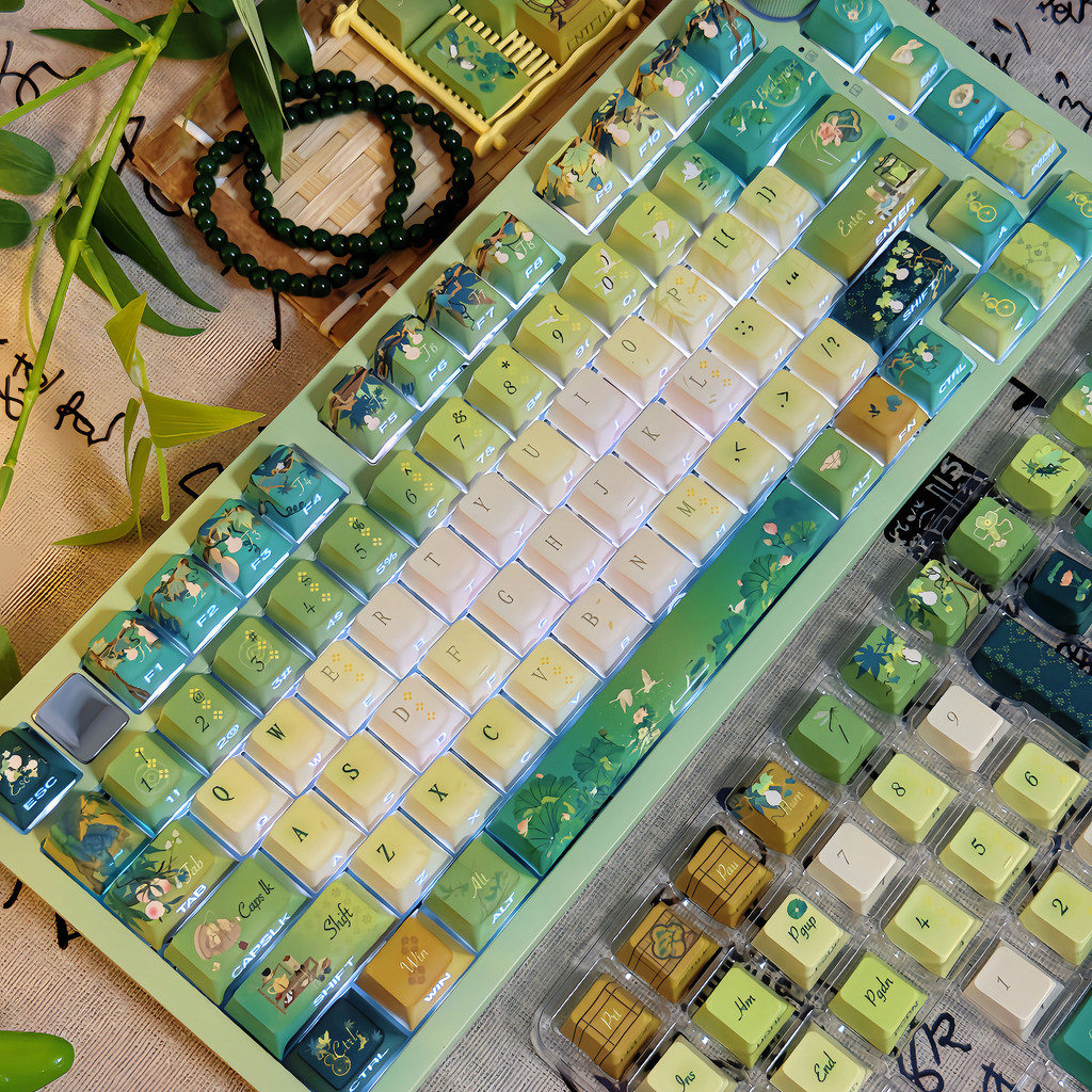 120 Phím Năm Mặt Nhuộm Thăng Hoa PBT Keycaps Hương Thơm Trà MOA & Cherry Profile Cho Bàn Phím Cơ | BigBuy360 - bigbuy360.vn