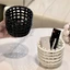 Giỏ nhựa mini kiểu nan tròn đựng đồ linh tinh decor nhỏ gọn xinh xắn 12.2x11cm