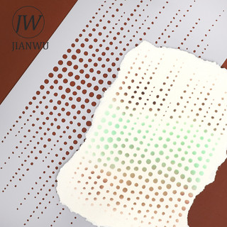 JIANWU Vintage Rỗng Chấm Phong Cảnh Rỗng Chất Liệu Cắt Dán Mặt nạ Bảng Tem Sáng Tạo DIY Tạp Chí Văn Phòng Phẩm