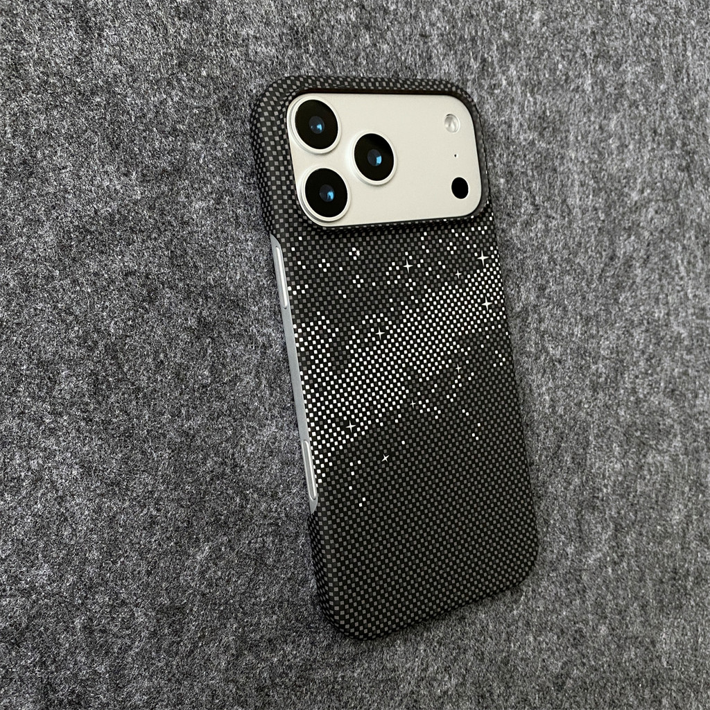 Ốp điện thoại PC cứng họa tiết sợi Carbon Kevlar sang trọng cho IPhone 17 Air16 15 14 13 12 11 Pro Max