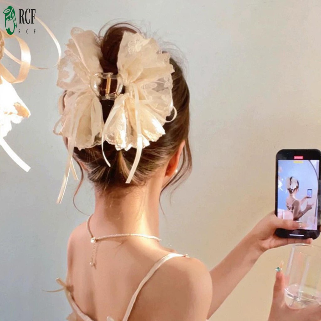 Kẹp tóc nơ đa năng cho phụ nữ, phù hợp với nhiều loại mái tóc
