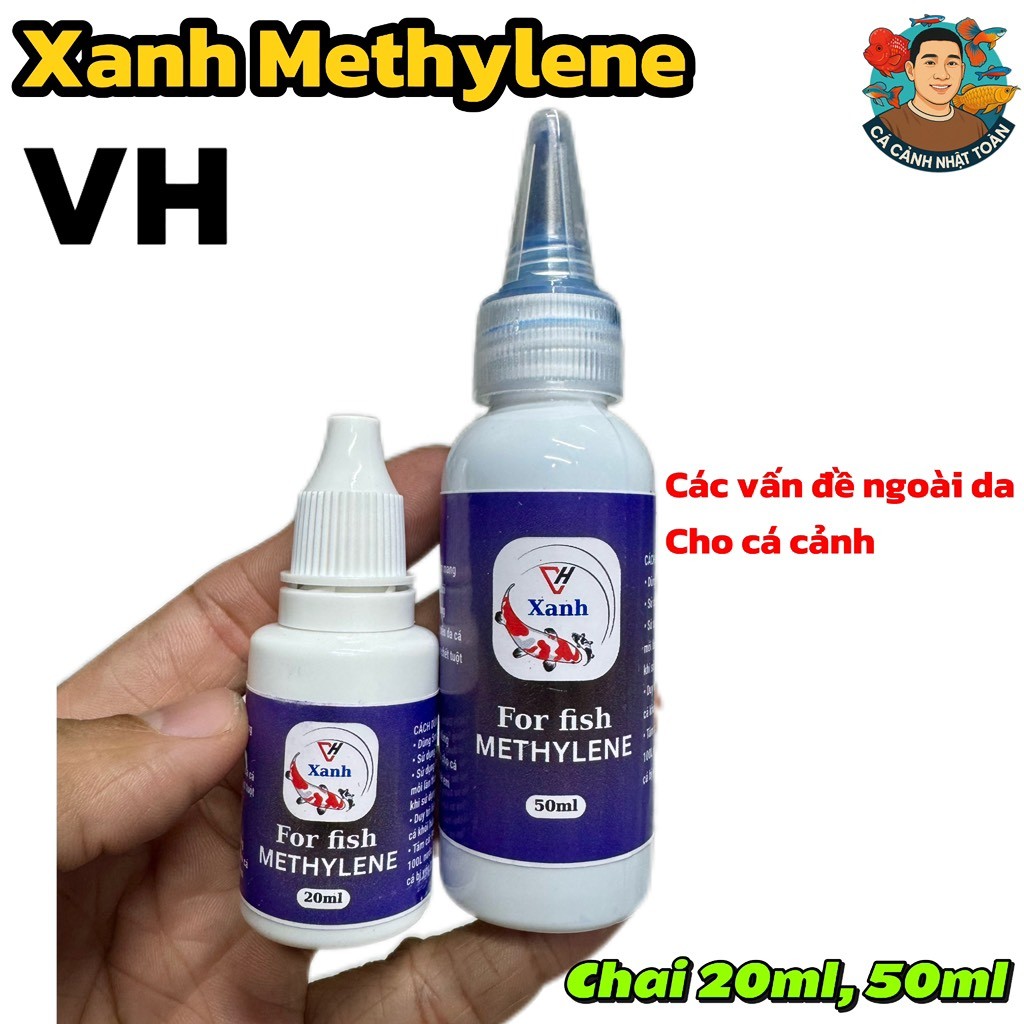 Xanh Methylene VH Chai 20ml, 50ml hỗ trợ các vấn đề ngoài da cho cá cảnh