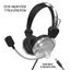 Gaming Headsets With Microphones For Laptop PC 3.5mm Cord Earphones Black White Blue