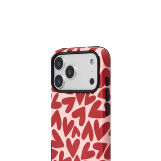 Ốp bảo vệ họa tiết trái tim đỏ cho iPhone 11 12promax 13pro15pro 15promax 14 14promax 14pro 16 pro max 16 plus 17 17promax ốp lưng hai trong một