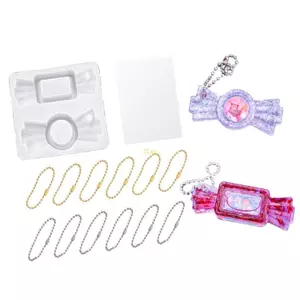 Flgo Mặt Dây Chuyền Nhựa Dính Khuôn Silicon DIY Kẹo Nhựa Khuôn Móc Khóa Đúc Khuôn