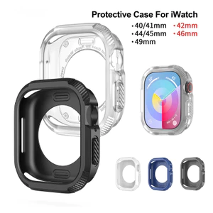 Vỏ Giáp Cho Apple Watch Series 10 11 42mm 46mm 9 8 38 40mm Vỏ Bảo Vệ TPU Chống Sốc