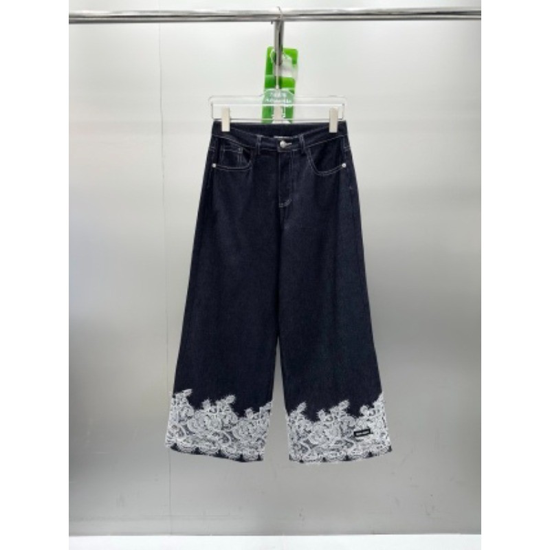 Quần jean Denim Capri viền cao cấp mới dành cho nữ