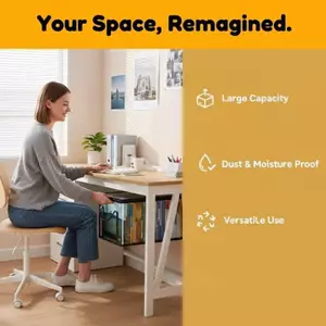 BeautifulHomeA 2 Hộp Đựng Sách Nhựa Trong Suốt, Hộp Đựng Tiết Kiệm Không Gian Có Thể Gập Lại Dung Tích Lớn Cho Văn Phòng Tại Nhà VN