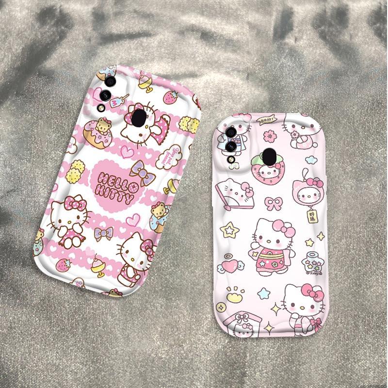 Vỏ Silicon Hoạt Hình Cho Samsung A20 A30 Phụ Kiện 3D Vỏ Điện Thoại Mềm TPU Kitty Girl Sinh Viên Chống Sốc Ốp Lưng